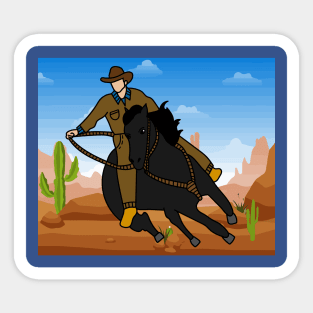 Rodeo Riding On A Horse Sticker